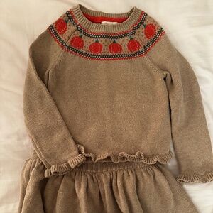 EUC Pumpkin Knit Set 2 pc - size 4 Cynthia Rowley